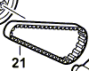 Zahnriemen f�r Bandschleifer <br>Skil 1210