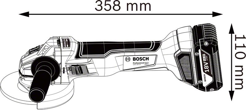 Bosch Akku Winkelschleifer GWS 18V-10 / SOLO