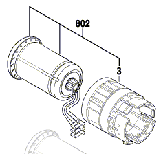 Bosch Elektromotor Nr. 1 617 000 664 für Akkubohrhammer