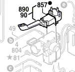 Bosch Links-/Rechts Ersatzschalter Nr. 1 617 200 042