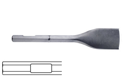 Bosch Spatmeißel 19 mmSechskantaufnahme 450 mm Länge