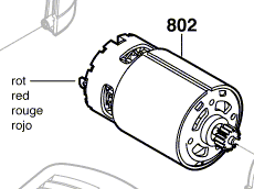 Bosch Ersatzmotor Nr. 2607022840 für GSR 10,8 V-LI