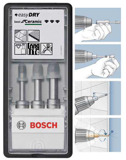 Bosch Diamant Trockenbohrerset easyDRY für Fliesen