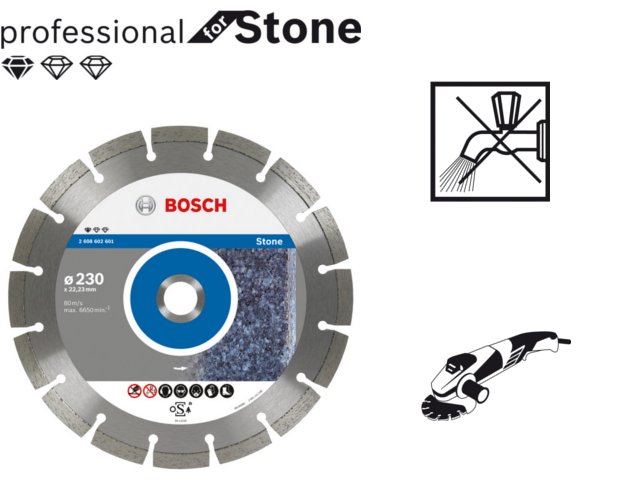 Stone Bosch Standard for Diamanttrennscheiben verschiedenen Durchmessern in