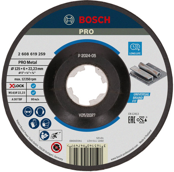 Bosch X-LOCK Schruppscheibe 125 mm