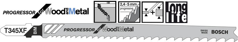Bosch Stichsägeblatt T 345 XF