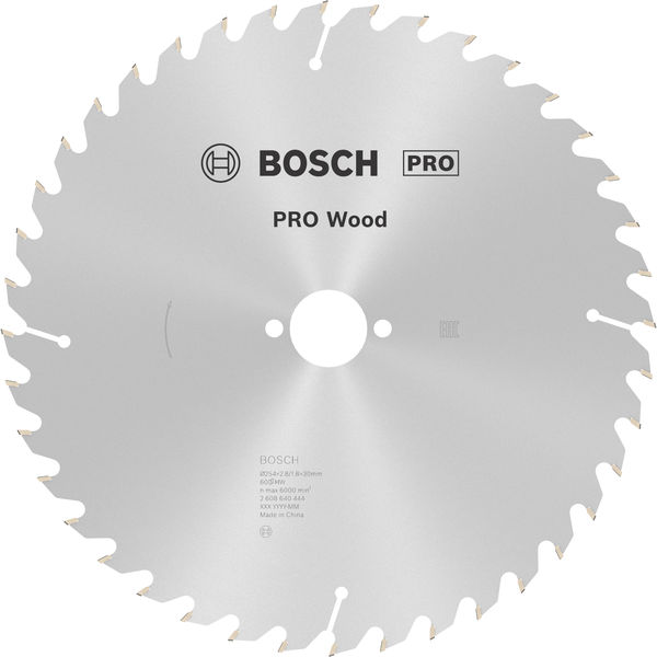 Bosch Kreissägeblatt Pro Wood 254 x 30 mm / 60 Zähne