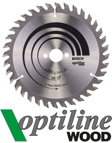 Bosch Kreissägeblatt Optiline Wood 160 x 20/16 mm