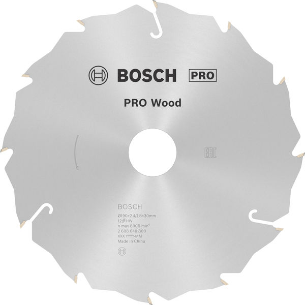 Bosch Kreissägeblatt 190 mm x 30 mm / 12 Zähne