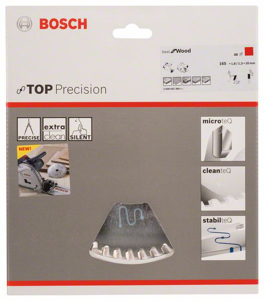 Bosch Kreissägeblatt Top Precision Best for Wood 165 x 20 mm