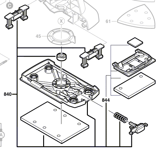 Skil Ersatzschleifplatte Nr. 2 609 199 029