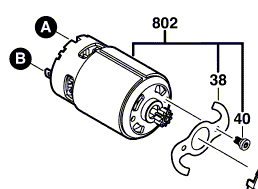 Bosch Elektromotor Nr. 2 609 199 273 für Akkubohrschrauber