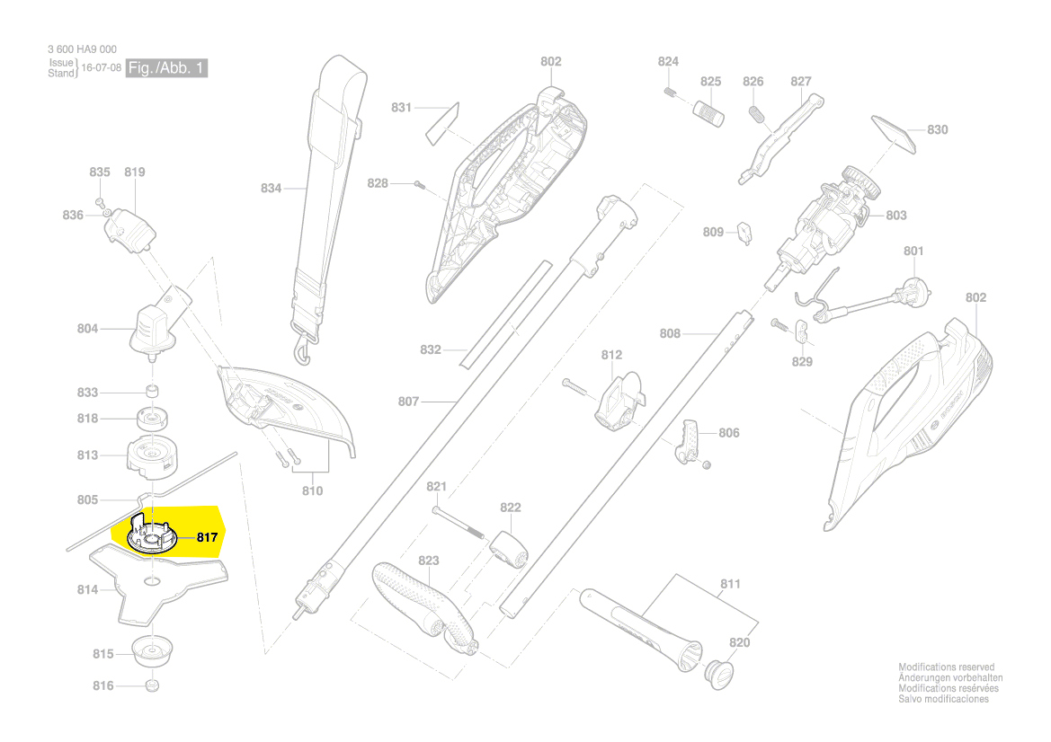 Bosch original Abdeckung F 016 F04 841