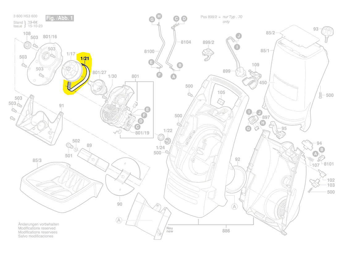 Bosch Ersatzriemen F016L64673 für Gartenhäcksler