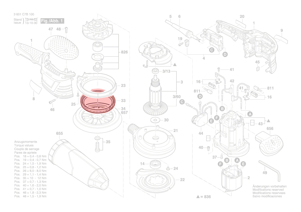 Reibring für Excenterschleifer GEX 125-150 AVE