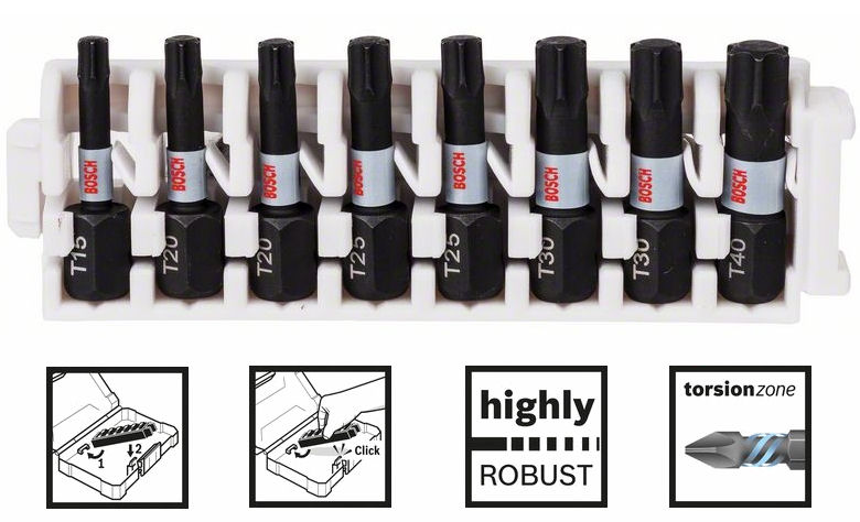 Bosch 8-teiliges Bitset T 15 - T 40