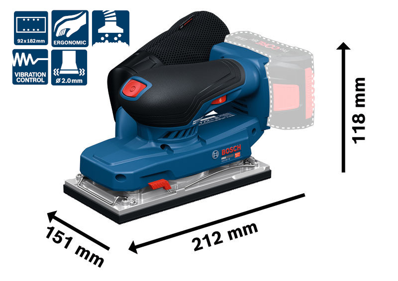 Bosch Akku-Schwingschleifer GSS 18V-18 /SOLO