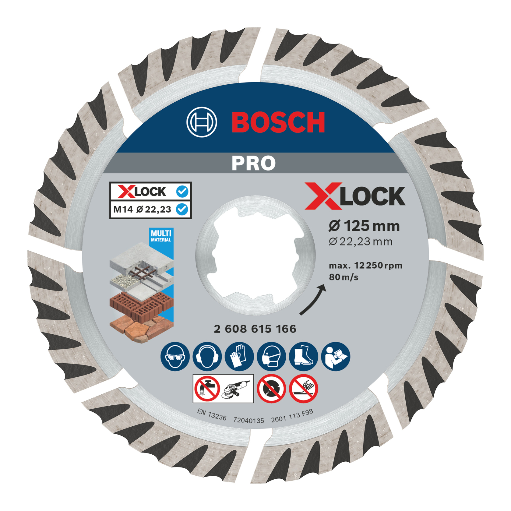 X-Lock Diamanttrennscheibe 125 mm Standard Universal