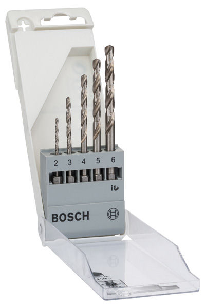 Bosch 5-teiliges Metallbohrerset mit 6-Kant-Aufnahmeschaft 1/4\"