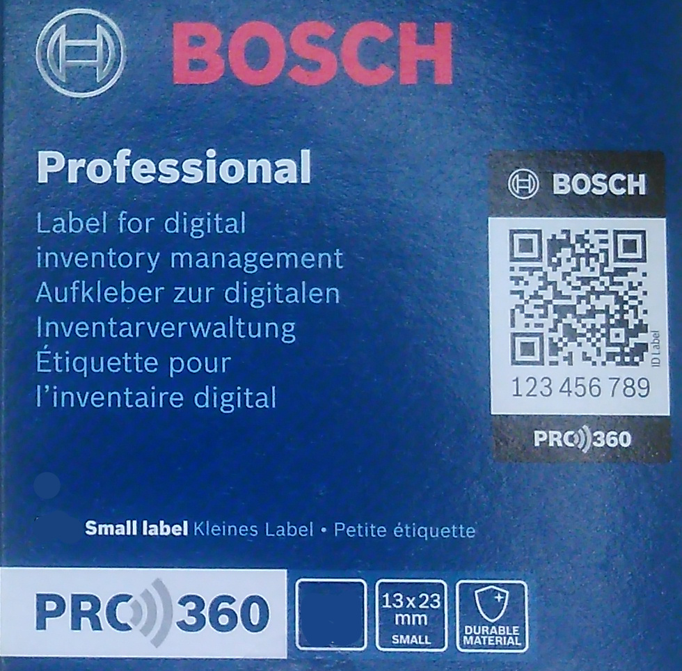 Bosch Professional ID-Label 50 Stück 13 x 23 mm zur digitalen ...