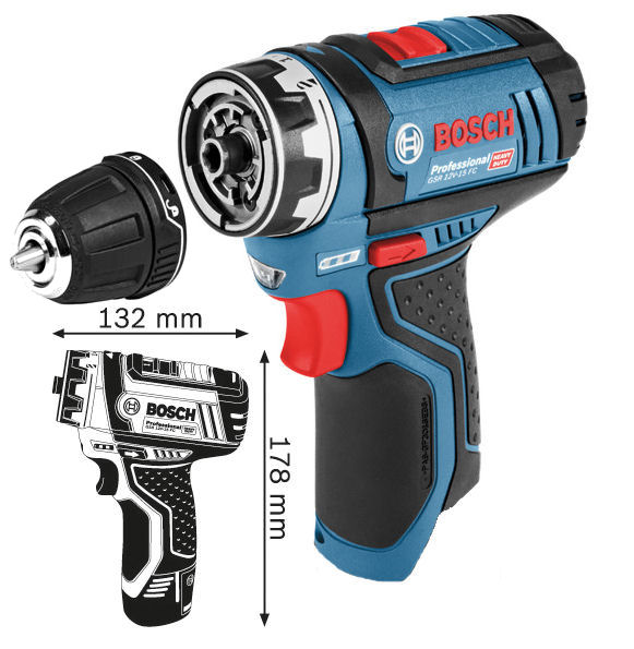 Bosch Akku-Bohrschrauber GSR 12V-15 FC FlexiClick / SOLO