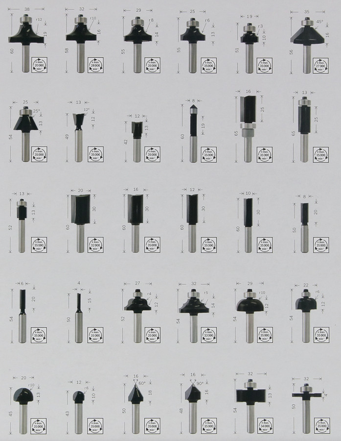 Bosch 30-teiliges Fräserset 2607017475