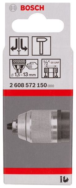 Bosch Schnellspannbohrfutter, verchromt. Spannbereich 1,5 – 13 mm