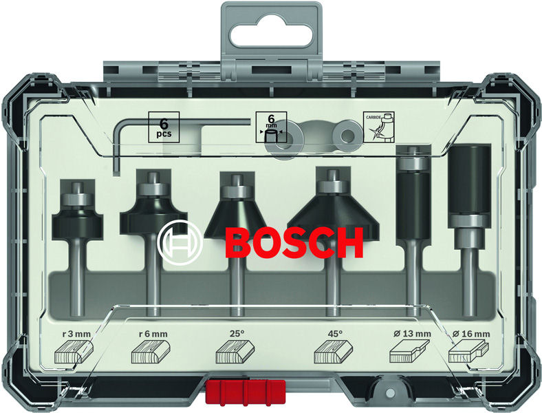 Bosch Fräserset 6 mm Schaft