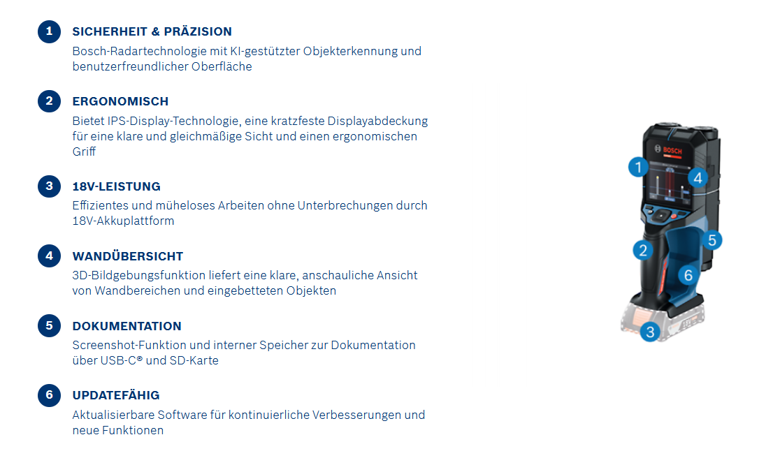 Bosch Ortungsgerät EXPERT D-tect18V-200-17C / Sologerät