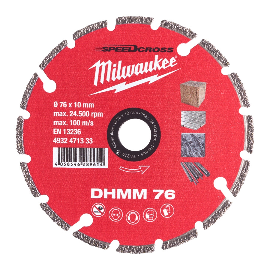 Milwaukee Diamanttrennscheibe DHMM 76 mm x 10 mm