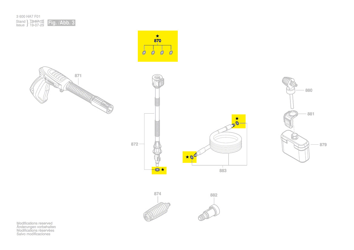 Bosch Dichtungssatz F 016 F04 458 für Hochdruckreiniger