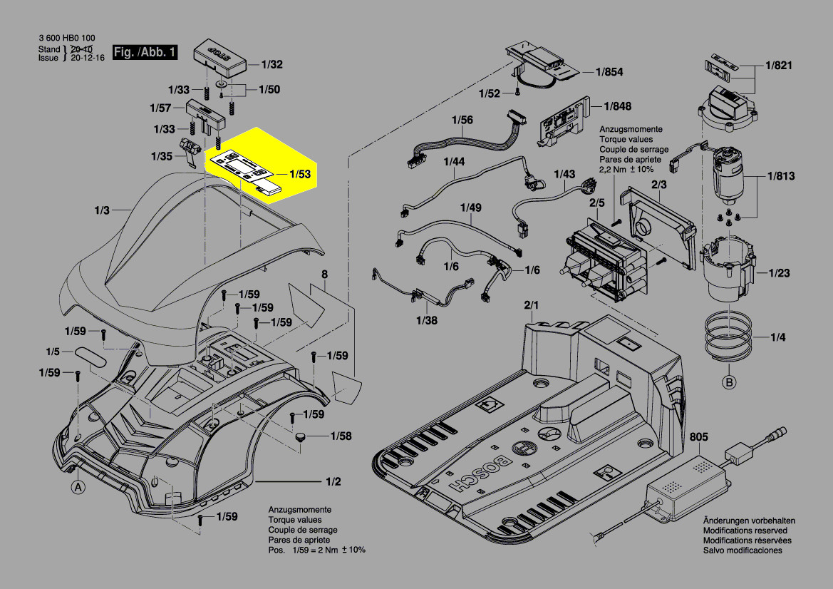 Bosch Membran Display F016L69434