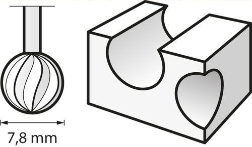 Dremel 114 Hochgeschwindigkeits-Fräsmesser Ø 7,8 mm