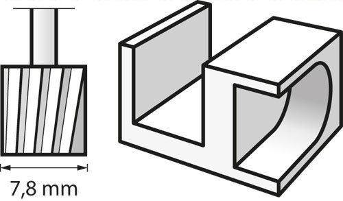 Dremel 115 Hochgeschwindigkeits-Fräsmesser Ø 7,8 mm