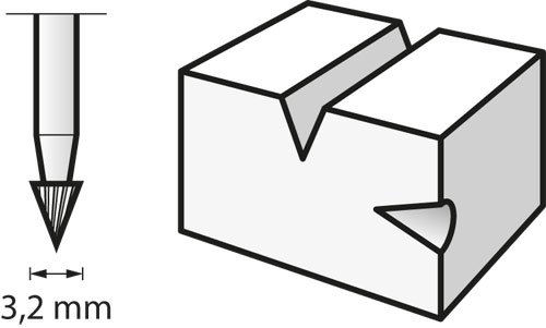 Dremel 118 Hochgeschwindigkeits-Fräsmesser Ø 3,2 mm