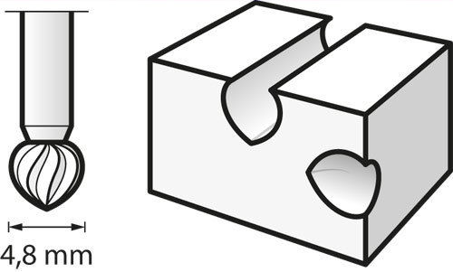 Dremel 192 Hochgeschwindigkeits-Fräsmesser Ø 4,8 mm