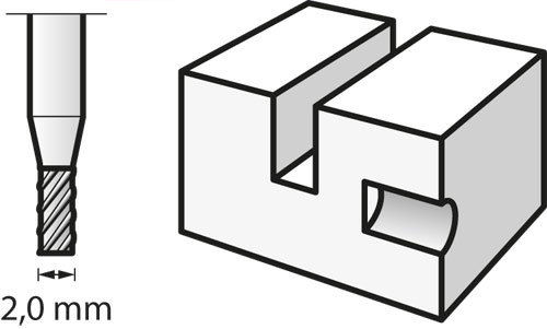 Dremel 193 Hochgeschwindigkeits-Fräsmesser Ø 2,0 mm