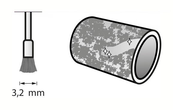 Dremel 443 Stahldrahtbürste Ø 3,2 mm
