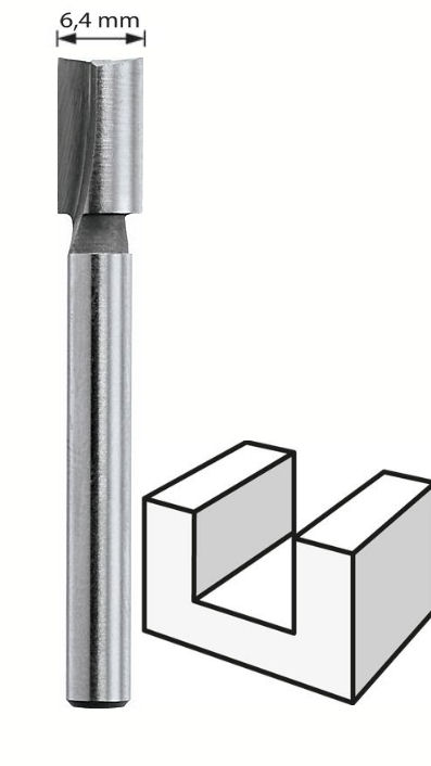 Dremel 654 HSS-Nutfräser gerade Ø 6,4 mm