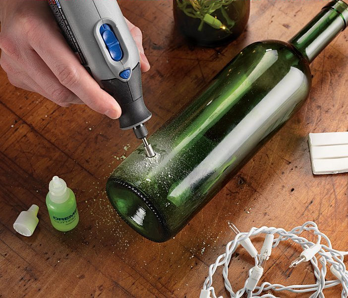 Dremel 663 Diamant Glasbohrer Ø 6,4 mm inkl. Kühlöl