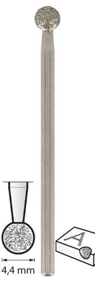 Dremel 7105 Diamantbestückter Fräser Ø 4,4 mm