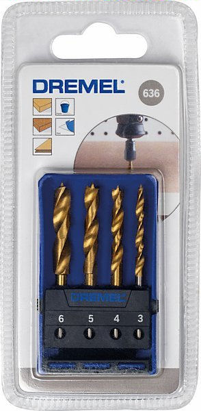 Dremel 636 Titan Holzbohrerset 3/4/5/6 mm