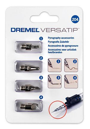 Dremel 204 Pyrographieset - perfekt für Mobile Brandmalerei mit VersaTip