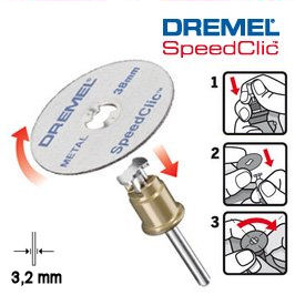 Dremel SC406 SpeedClic Starterset mit 2 Metall-Trennscheiben