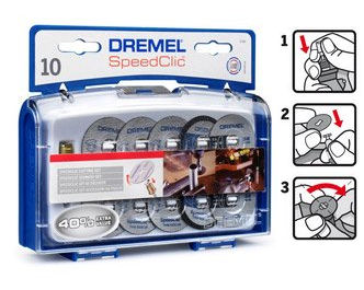 Dremel SC690 SpeedClic Schneidset - paraktisches Set in Aufbewahrungsbox