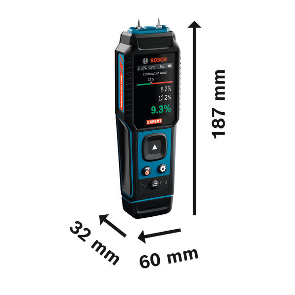 Bosch EXPERT Materialfeuchtigkeitsmesser EXMM3-17