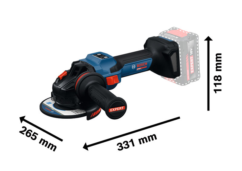 Bosch Akkuwinkelschleifer EXPERT EXWS18V-15S / SOLO