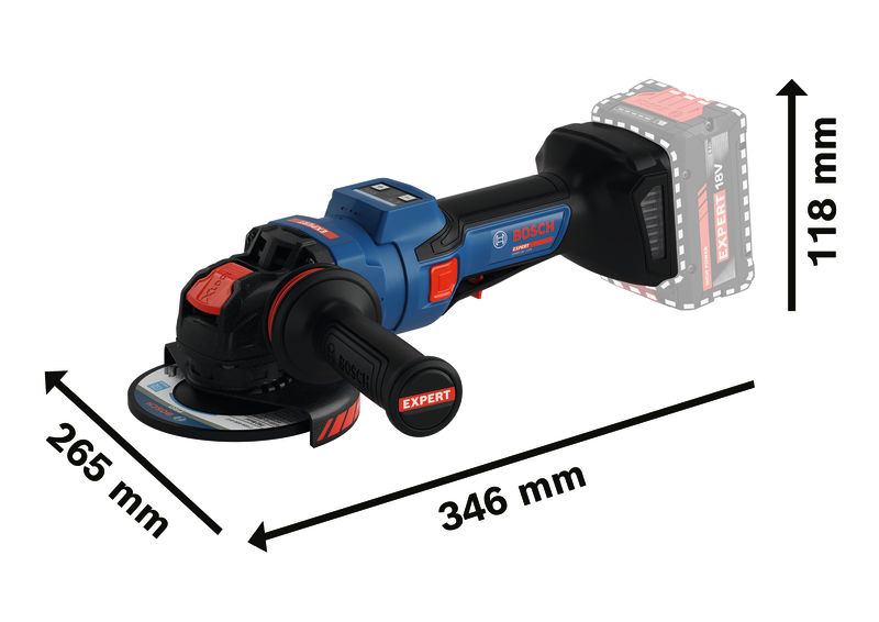 Bosch X-Lock Expert Winkelschleifer EXWX18V-15PS/SOLO