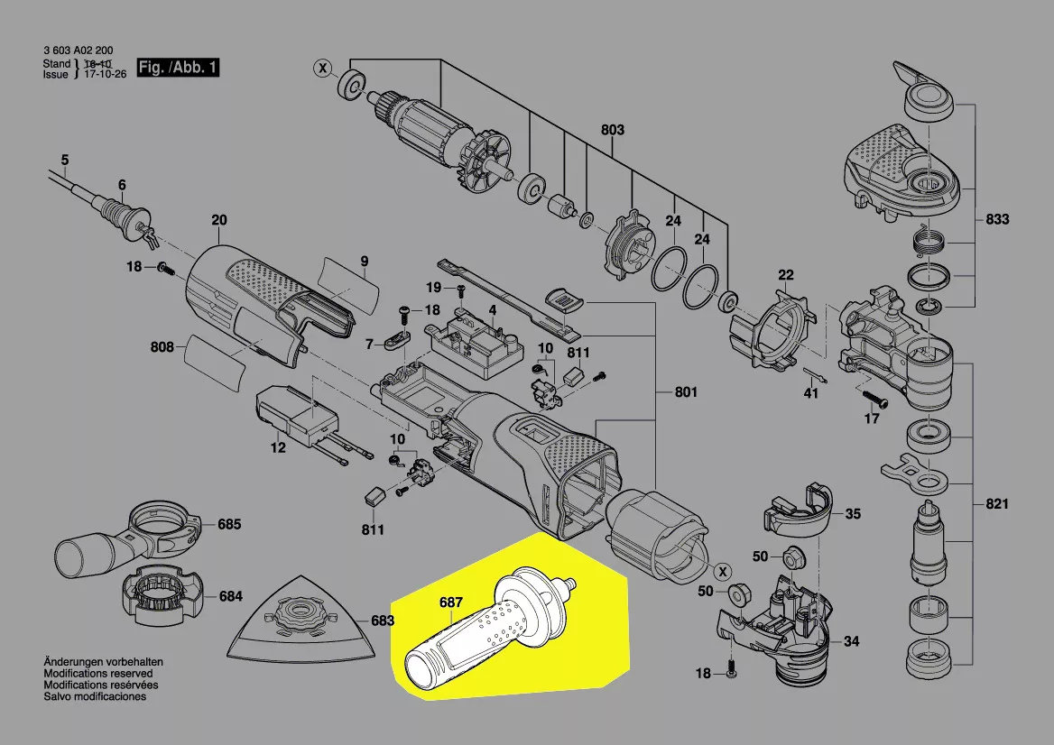 Bosch Ersatzgriff 160202507V