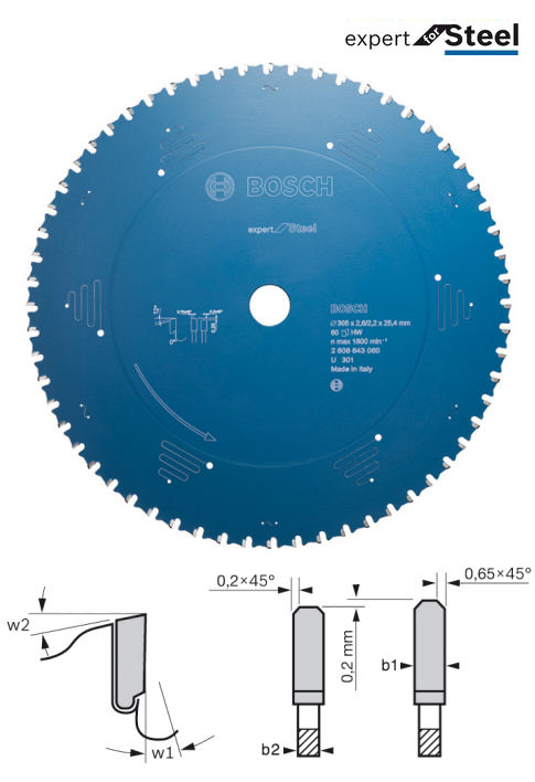 Bosch Kreissägeblatt EXPERT FOR STEEL